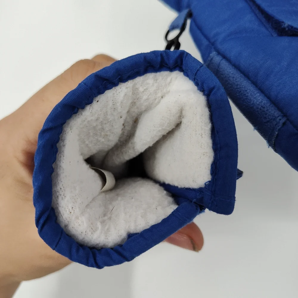 Falls Creek Blue and White Fleece Lined Mittens Size Kids 2-5T